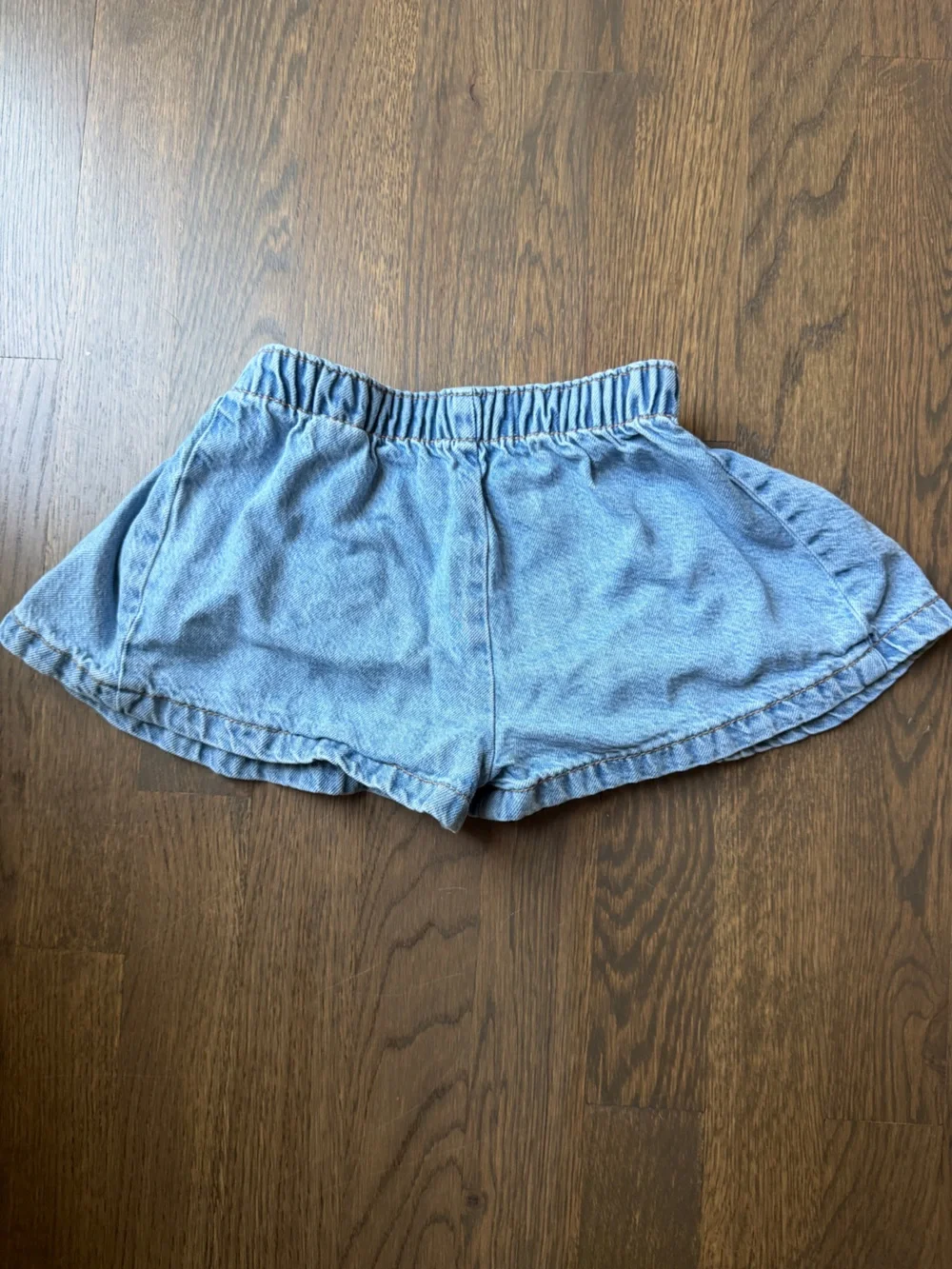 Zara Light Blue Denim Skort Shorts